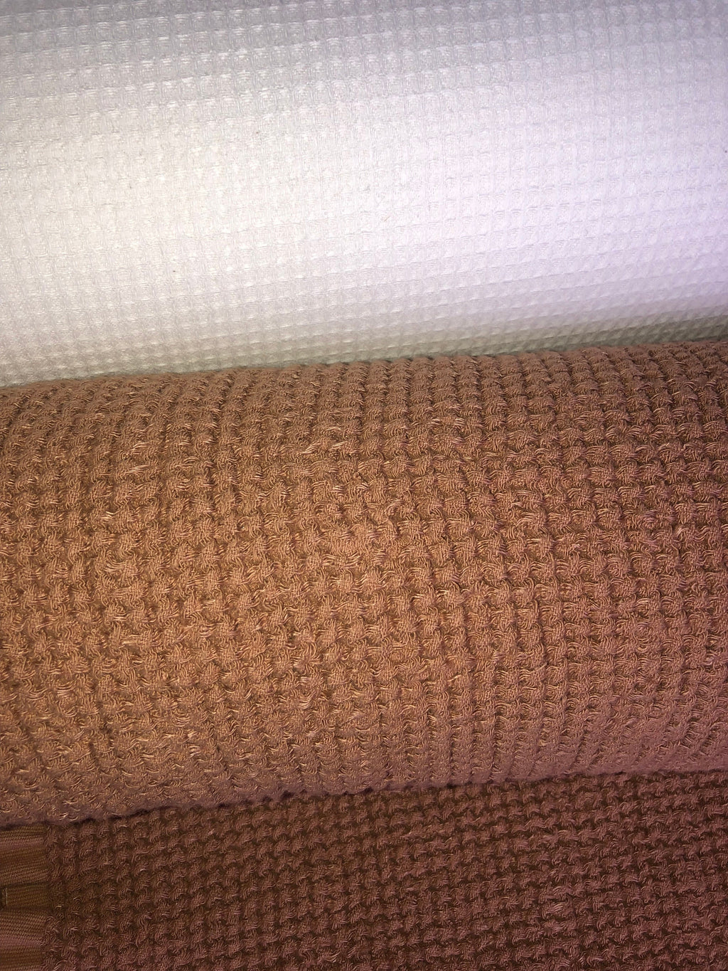 Wide Waffle Linen Cotton Fabric: Natural Weave, 94" Wide