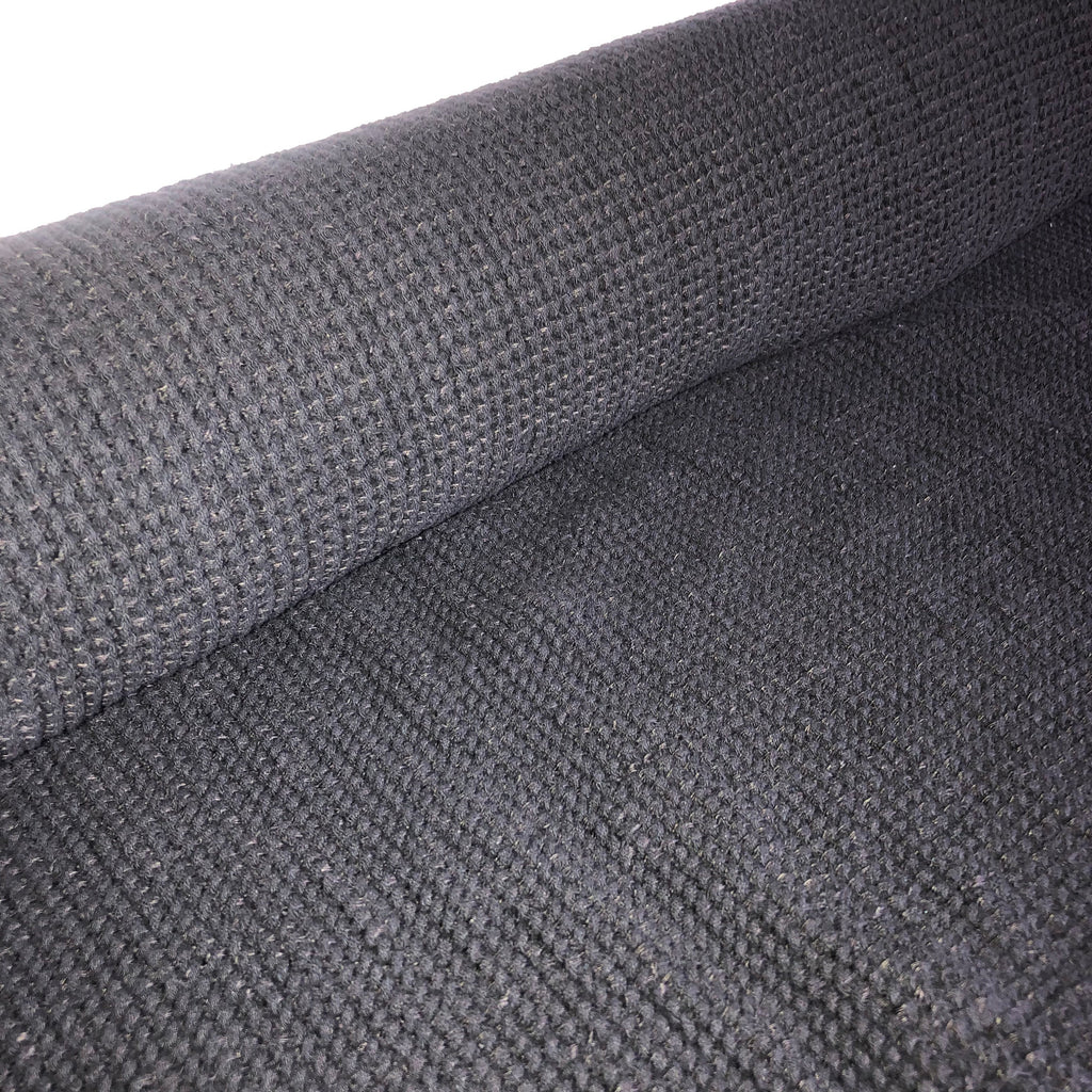 Black Waffle Linen Cotton Fabric: 94" Extra Wide, Bath & Spa Towel