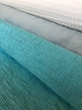 Ocean Blue Waffle Linen Cotton Fabric: Bath, Kitchen, Spa Towel - BGO138