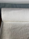 Waffle Linen Cotton Fabric: Natural White BGO138, 140cm Wide