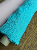 Ocean Blue Waffle Linen Fabric: 55" Wide, 200g