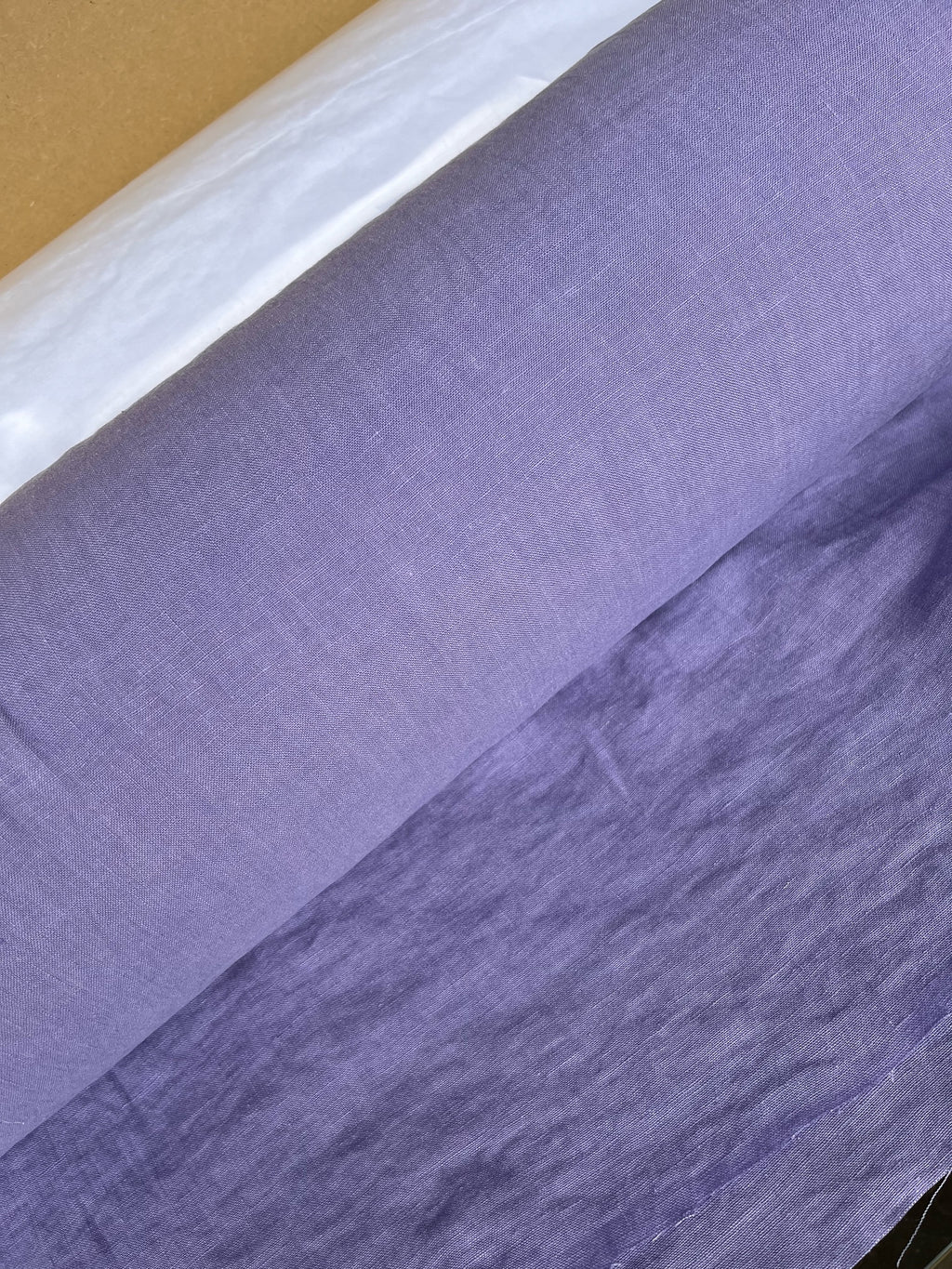 Extra Wide Soft Linen Fabric: Medium Purple Bedding Material (110 inch)