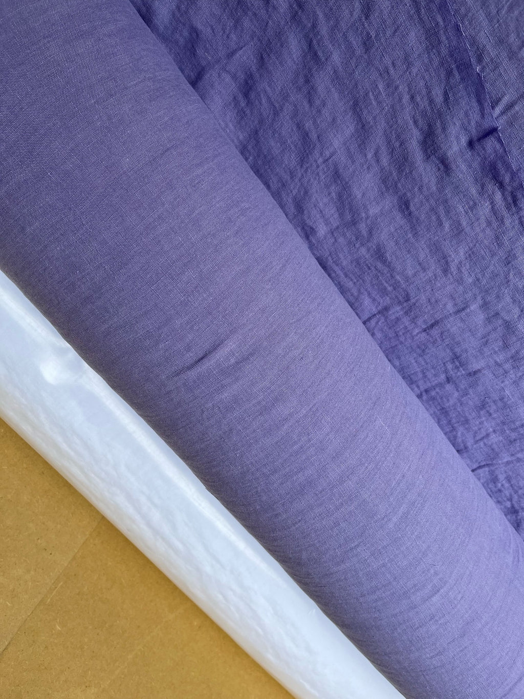 Extra Wide Soft Linen Fabric: Medium Purple Bedding Material (110 inch)