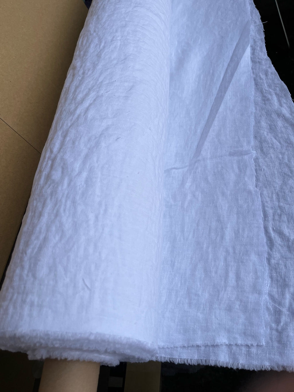 110 in EXTRA wide natural LINEN fabric BGO27L SOFT Bleached White, 195 g/285 cm width fabric by the metre, bedding