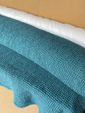 Waffle Linen Cotton Fabric: 88" Extra Wide Turkish Blue