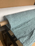 Teal Waffle Fabric: 88" Extra Wide Linen Cotton Blend
