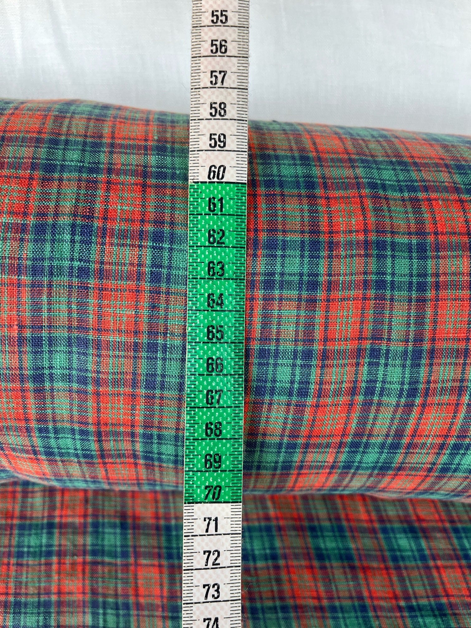Soft Gingham Linen Fabric: Woven Checked Textile, BGO8