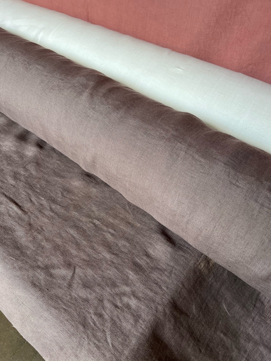 Soft Brown Linen Fabric: 100% French Flax, 145cm Wide