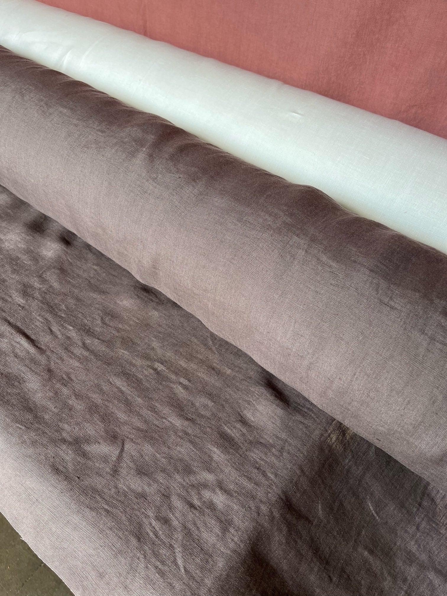 Soft Brown Linen Fabric: 100% French Flax, 145cm Wide