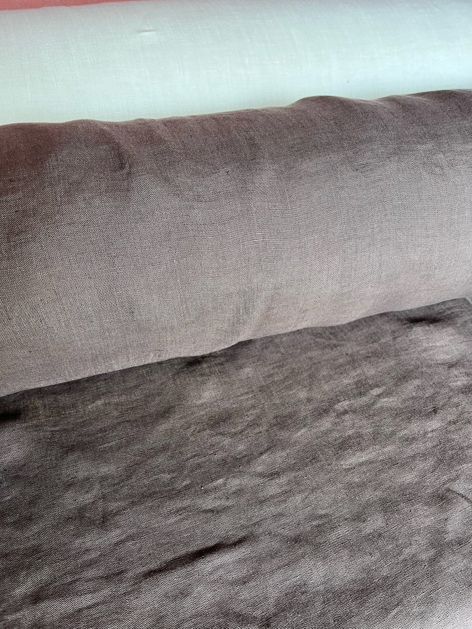 Soft Brown Linen Fabric: 100% French Flax, 145cm Wide