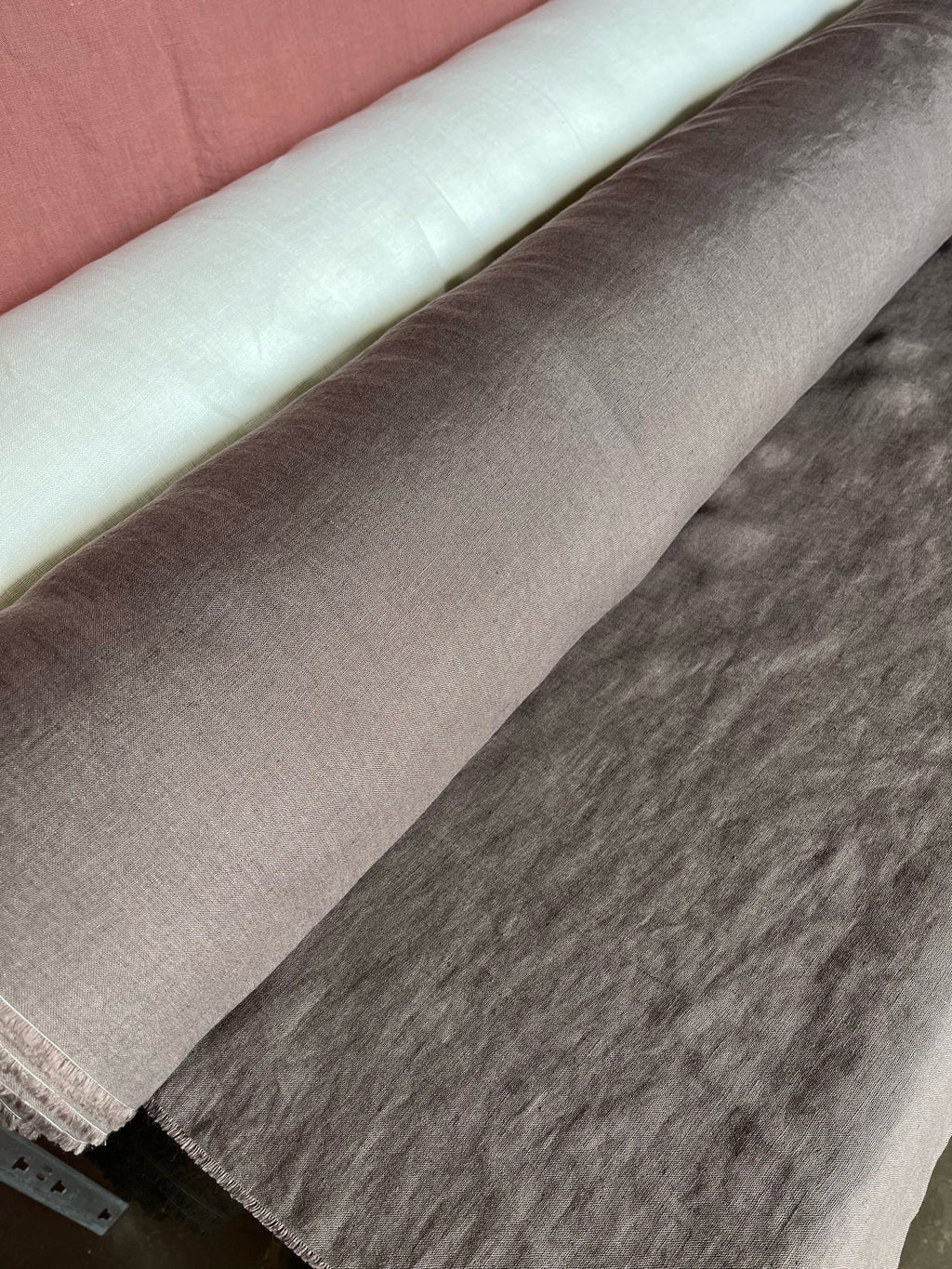 Soft Brown Linen Fabric: 100% French Flax, 145cm Wide