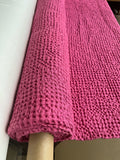 88" Extra Wide Waffle Linen Cotton Fabric: Magenda BGO137, 250g
