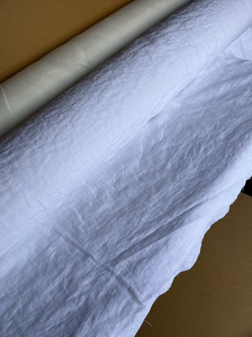 110 in EXTRA wide natural LINEN fabric BGO27L SOFT Bleached White, 195 g/285 cm width fabric by the metre, bedding