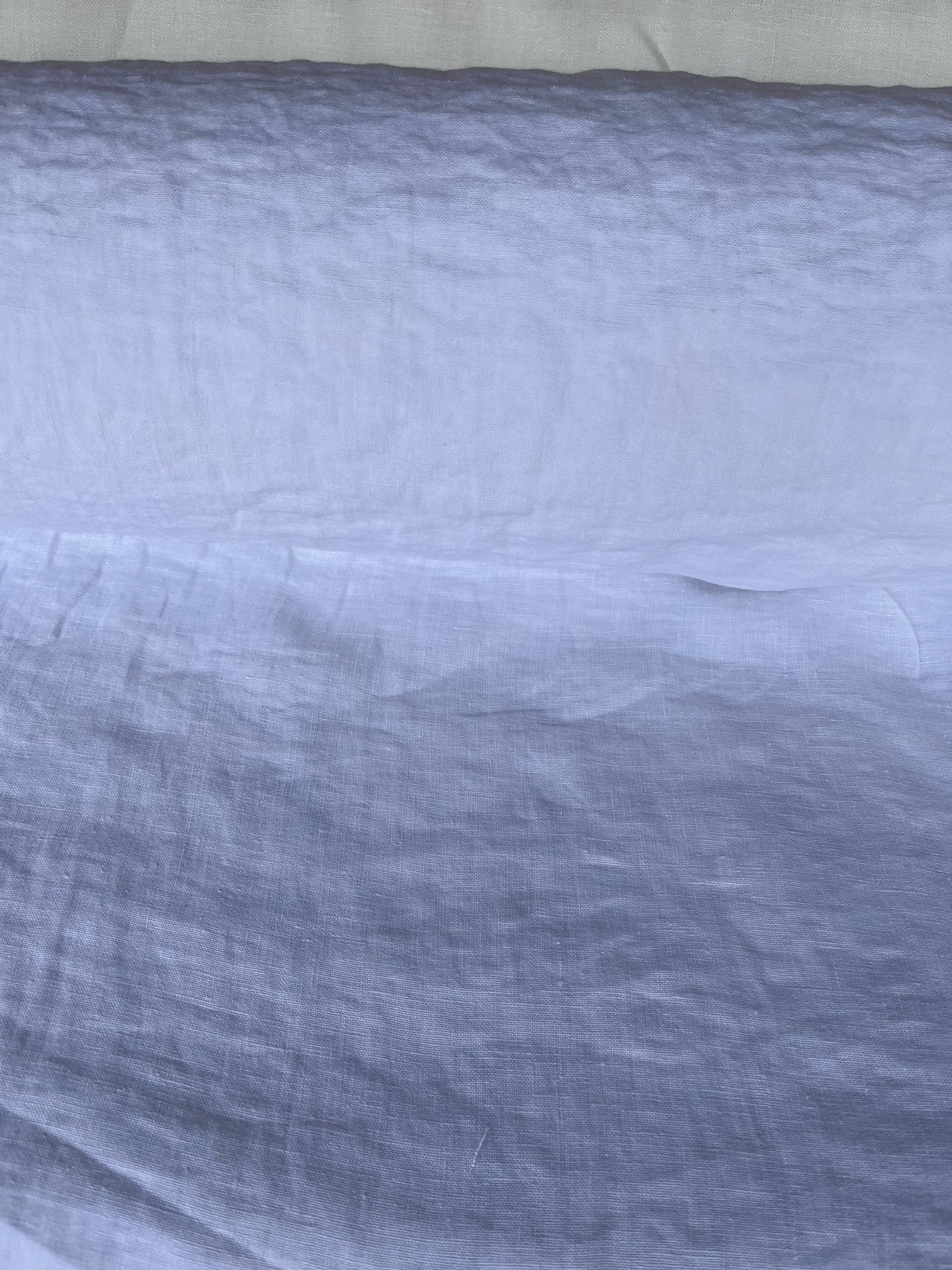 110 in EXTRA wide natural LINEN fabric BGO27L SOFT Bleached White, 195 g/285 cm width fabric by the metre, bedding