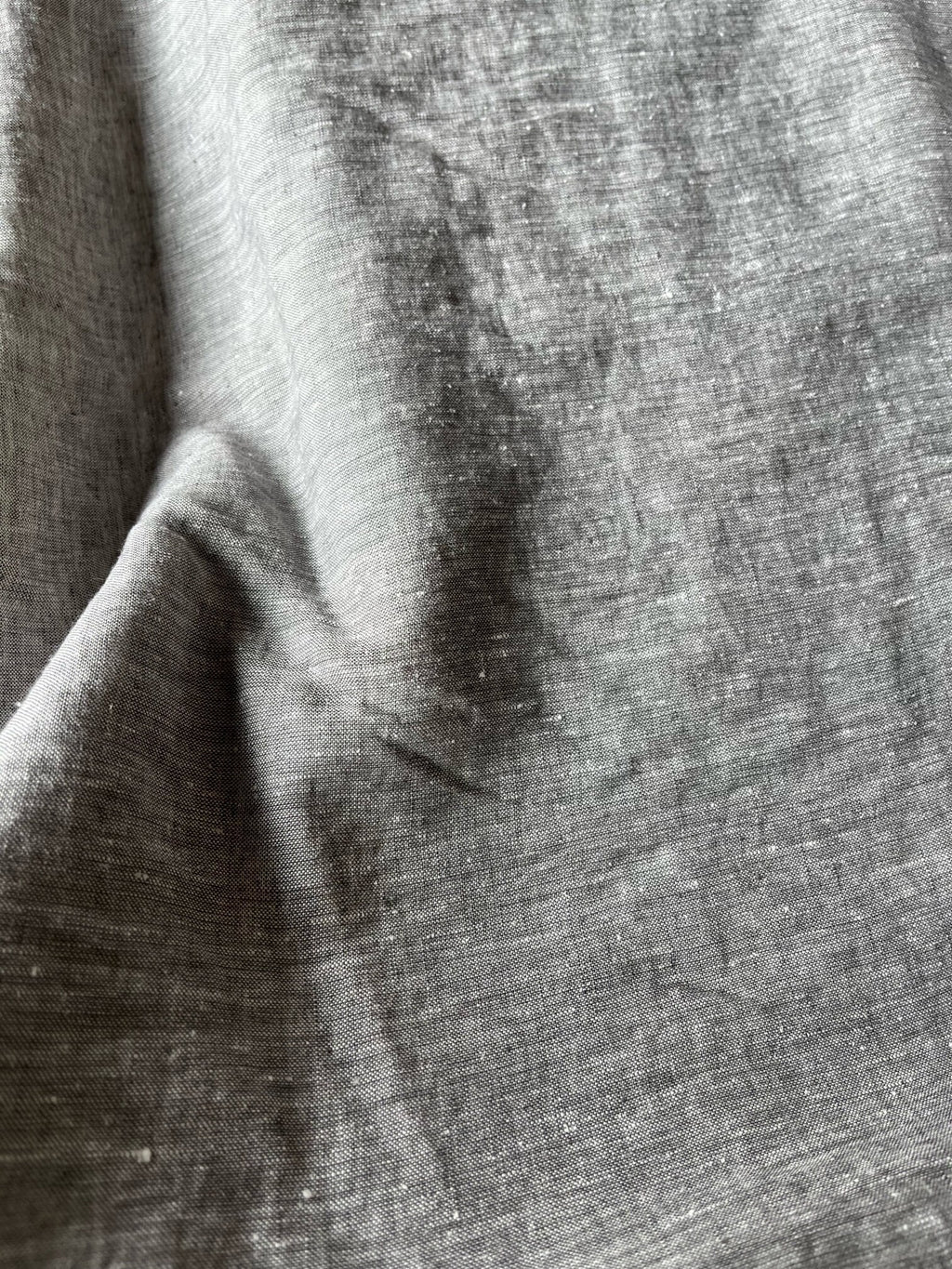 Extra Wide Silver Melange Linen Fabric: 250cm Wide, Softened