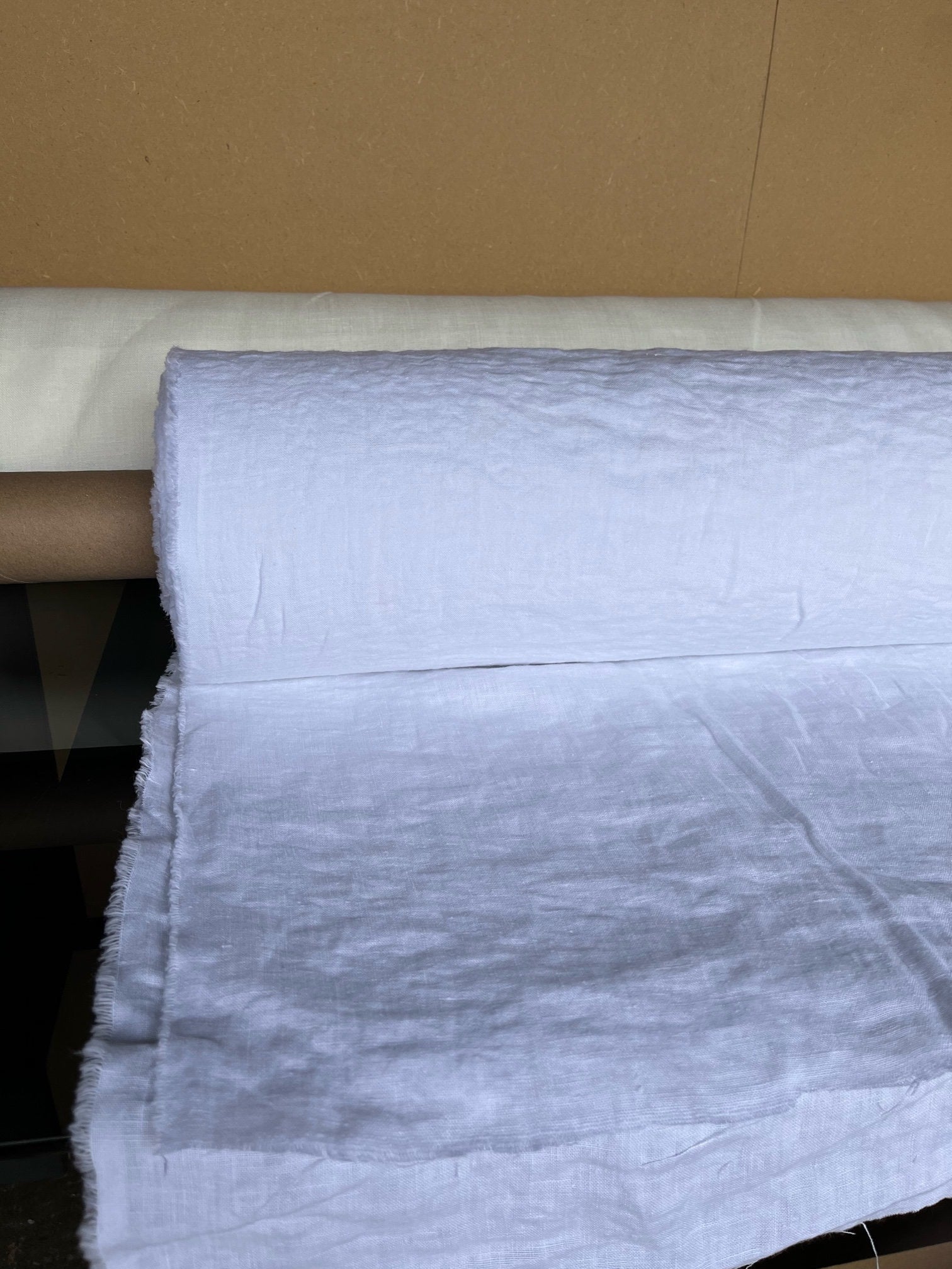 Extra Wide Bleached White Hemp Fabric: 110" Wide, Softened
