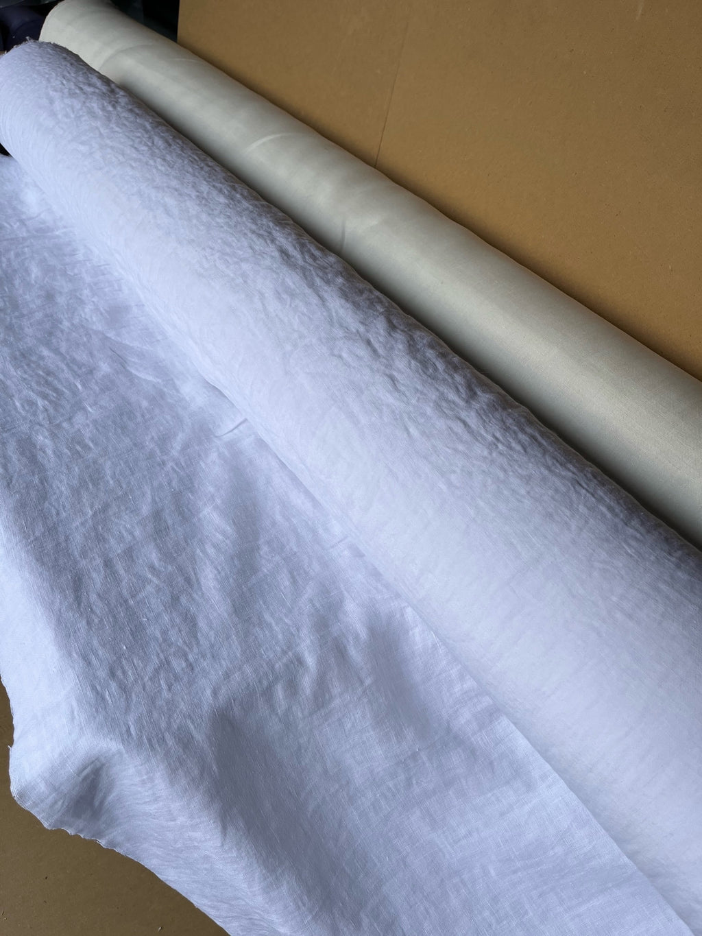 Extra Wide Bleached White Hemp Fabric: 110" Wide, Softened