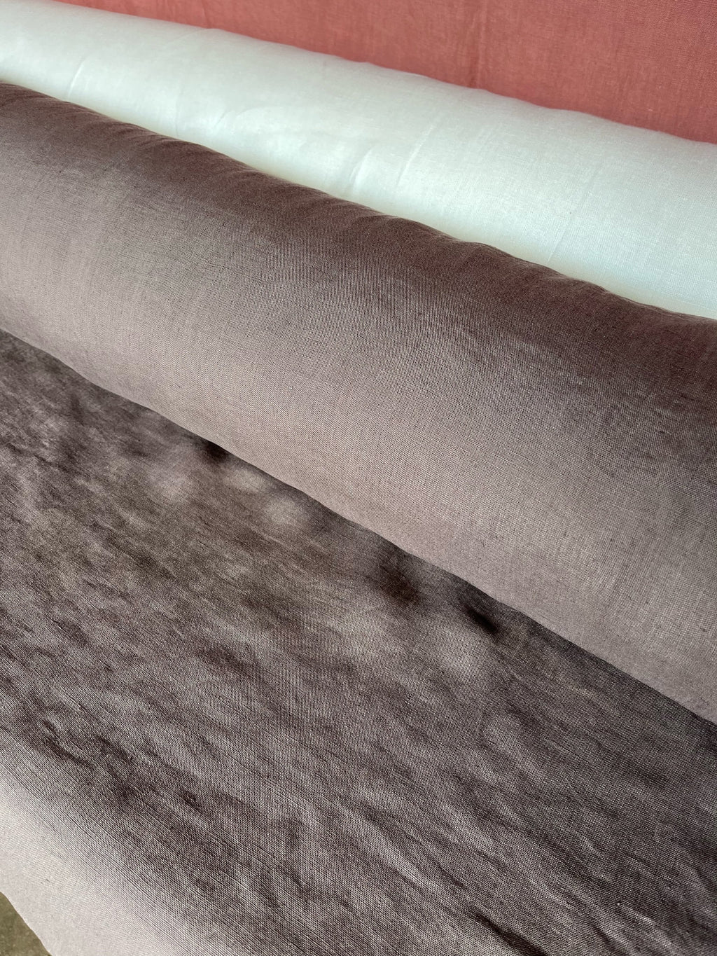 Soft Brown Linen Fabric: 100% French Flax, 145cm Wide