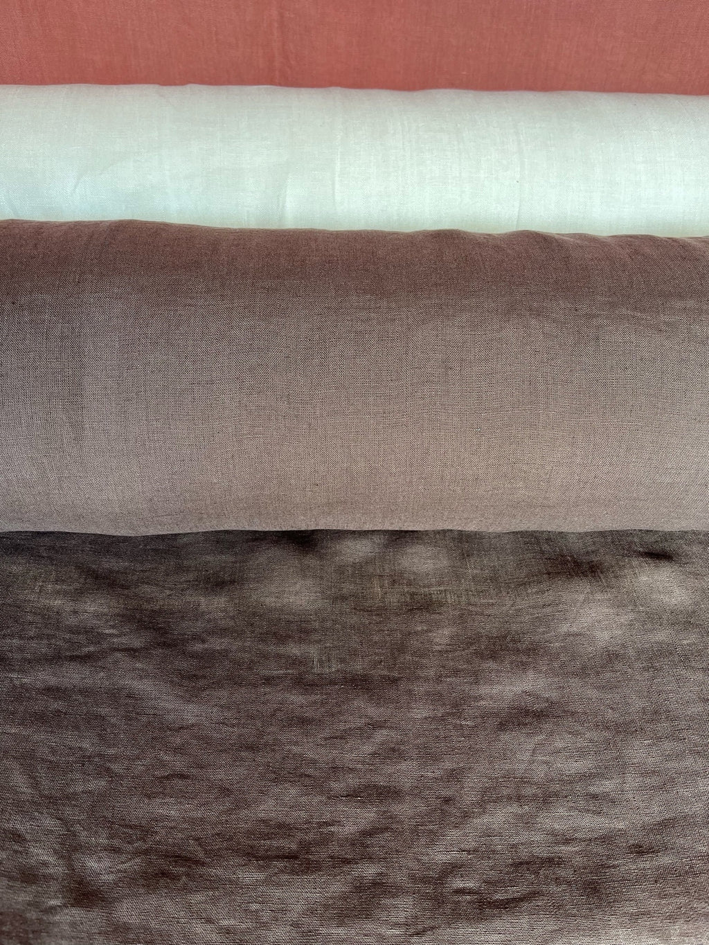 Soft Brown Linen Fabric: 100% French Flax, 145cm Wide