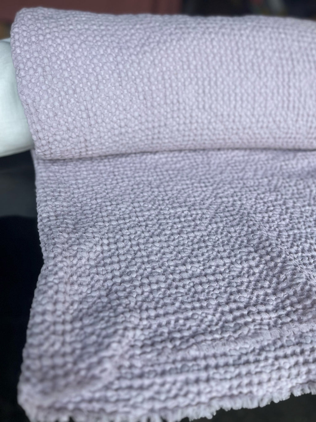 Extra Wide Waffle Linen Cotton Fabric: Piggy Pink BGO137, 88" Wide