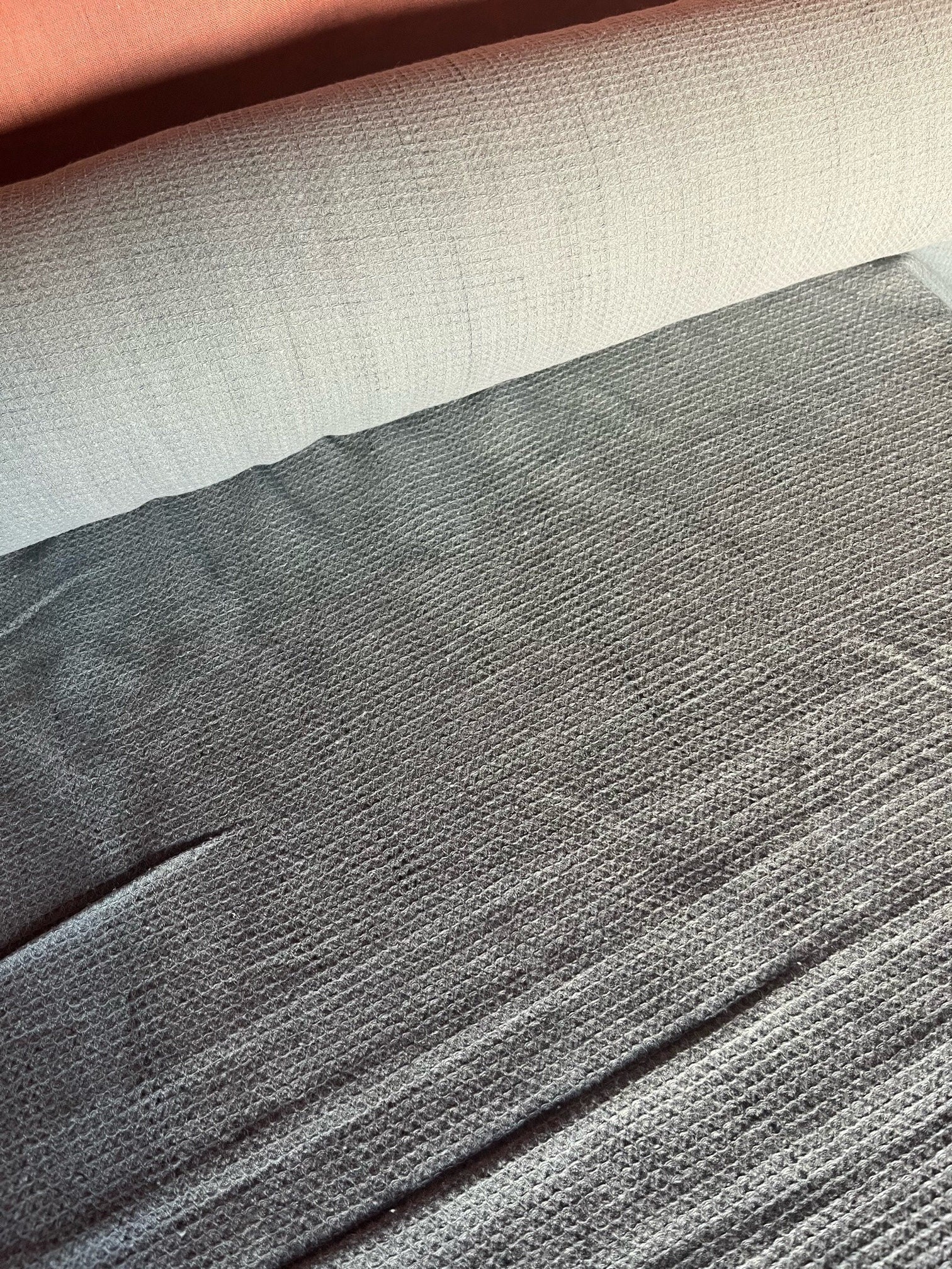Waffle Linen Cotton Fabric: Steel Gray, 140cm Wide, BGO138
