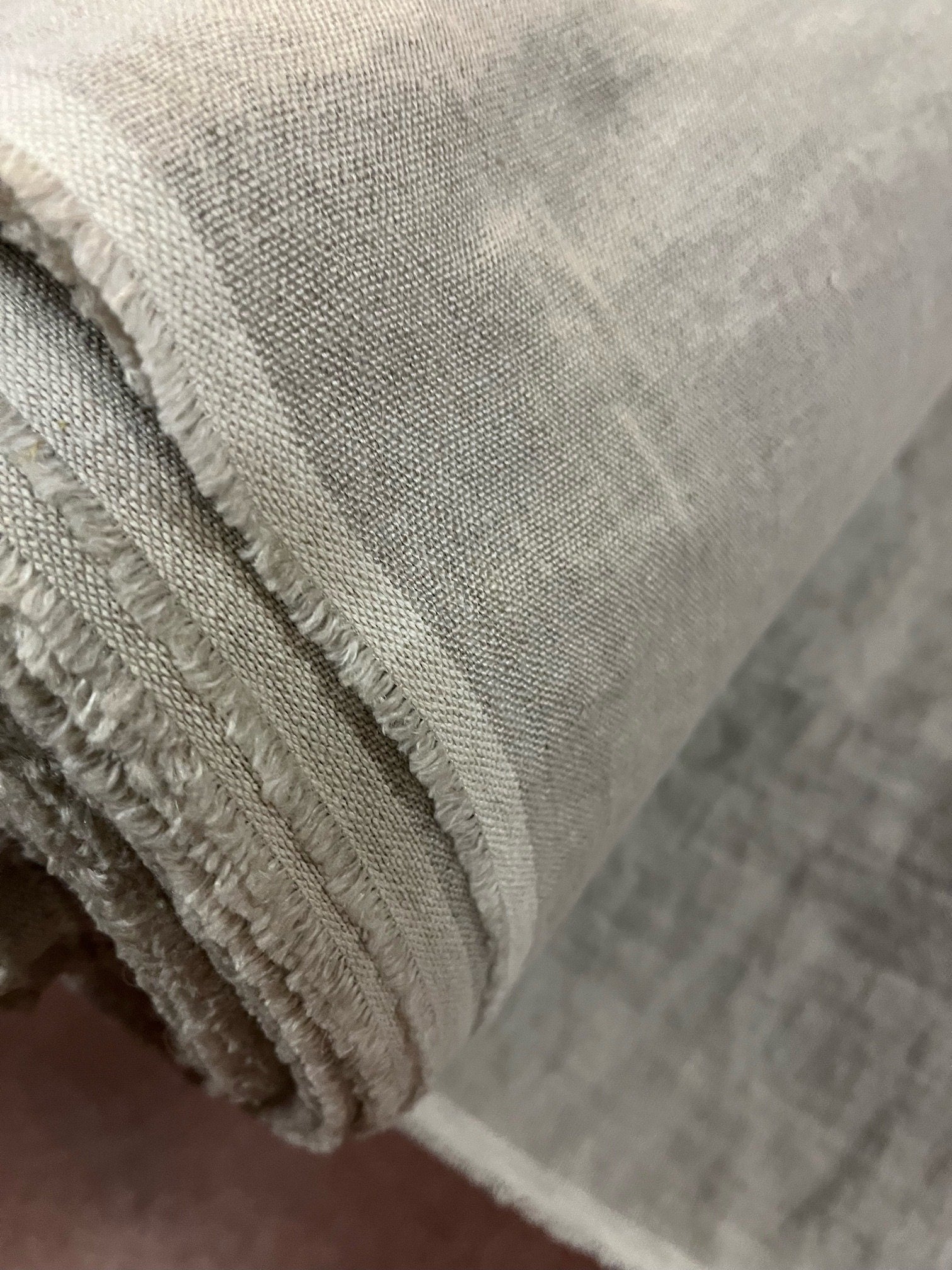 Heavy Linen Fabric: 110" Extra Wide, Softened Semi-Natural