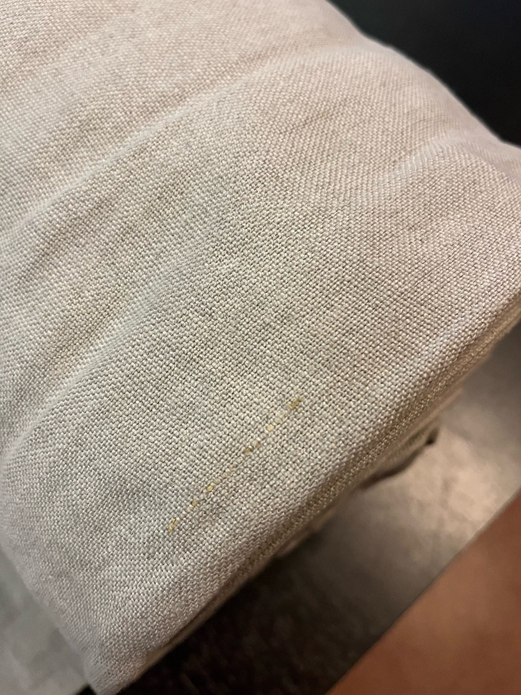 Heavy Linen Fabric: 110" Extra Wide, Softened Semi-Natural