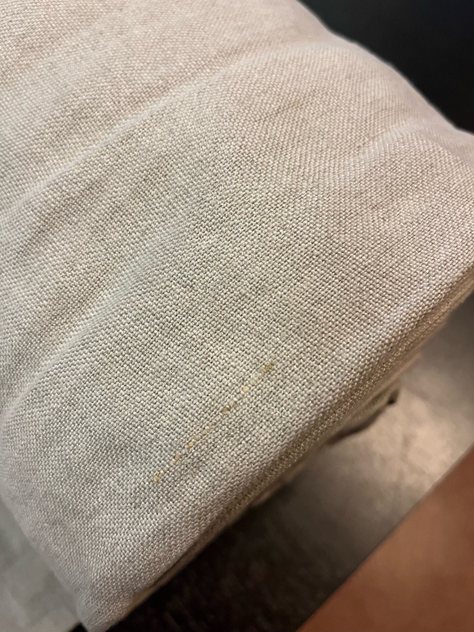 Heavy Linen Fabric: 110" Extra Wide, Softened Semi-Natural