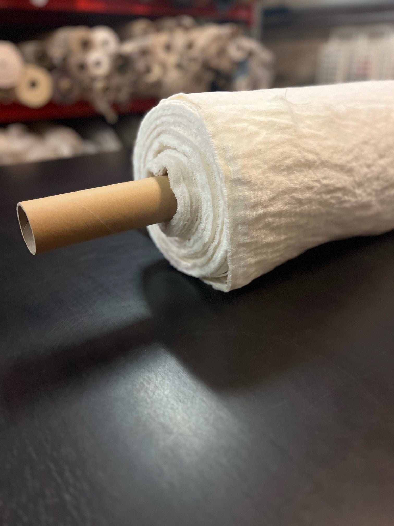 Soft White Linen Fabric: 110" Wide, Heavyweight BGO44EL