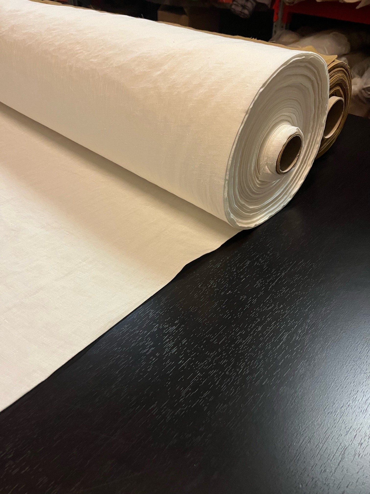 Extra Wide Hemp Fabric: Soft Natural White Linen (110 inch)
