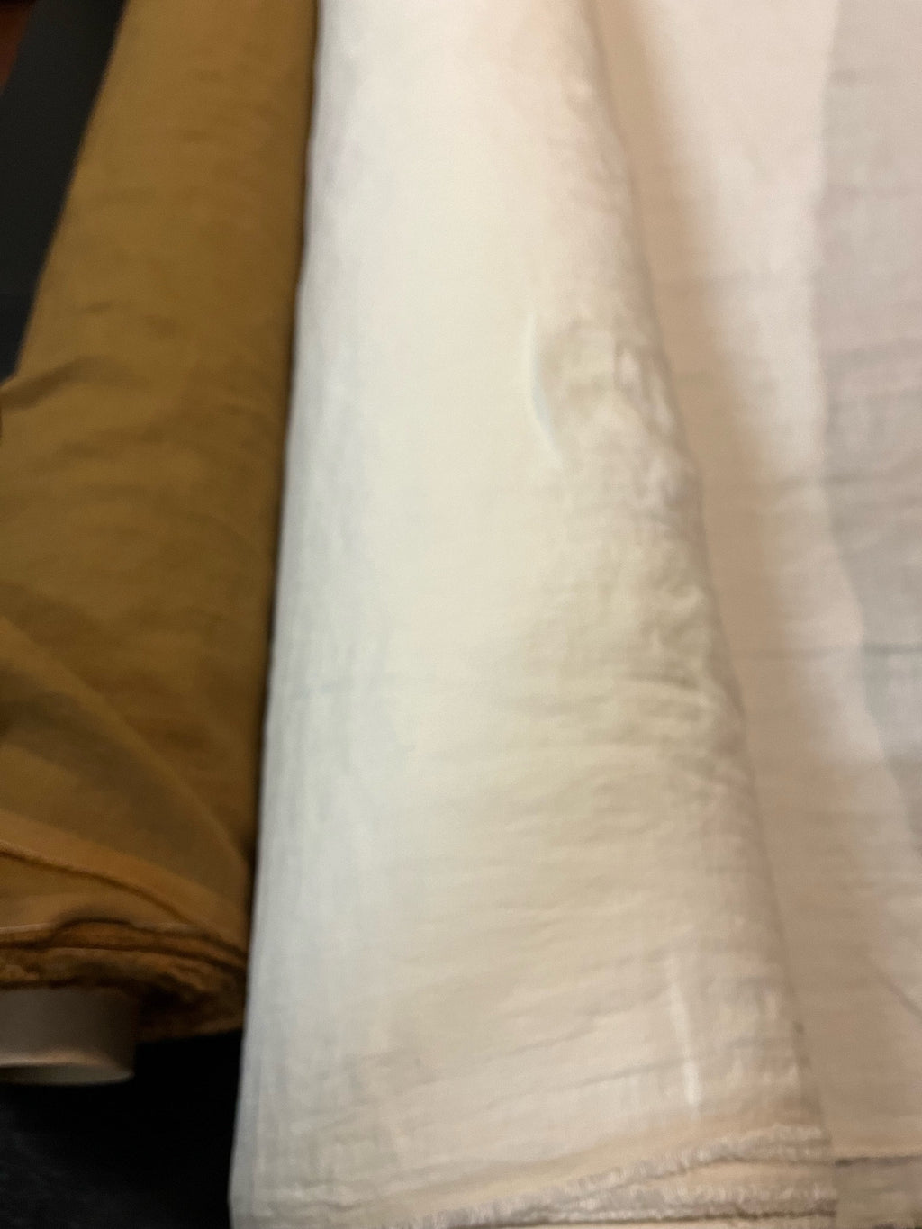 Extra Wide Hemp Fabric: Soft Natural White Linen (110 inch)