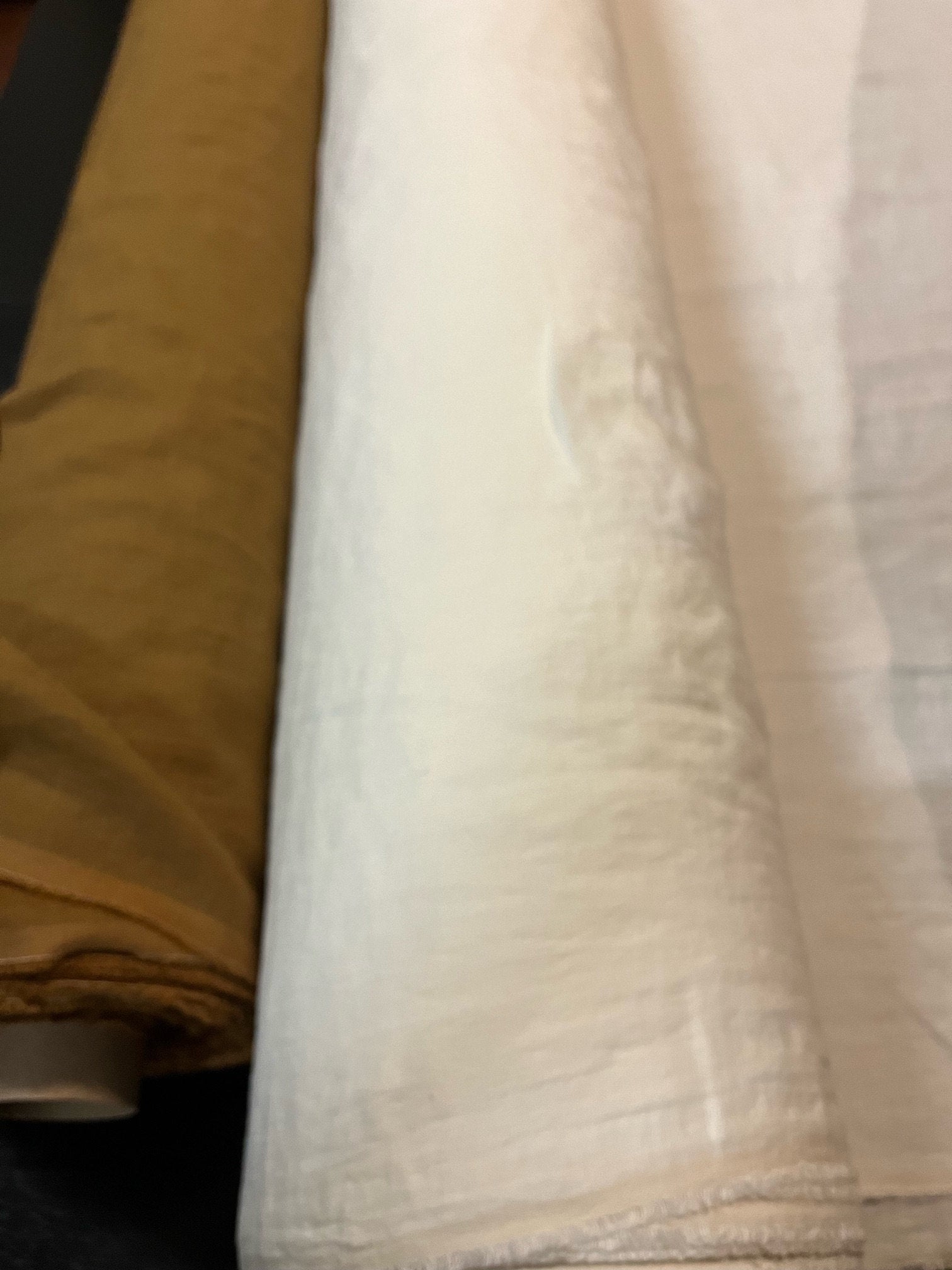 Extra Wide Hemp Fabric: Soft Natural White Linen (110 inch)