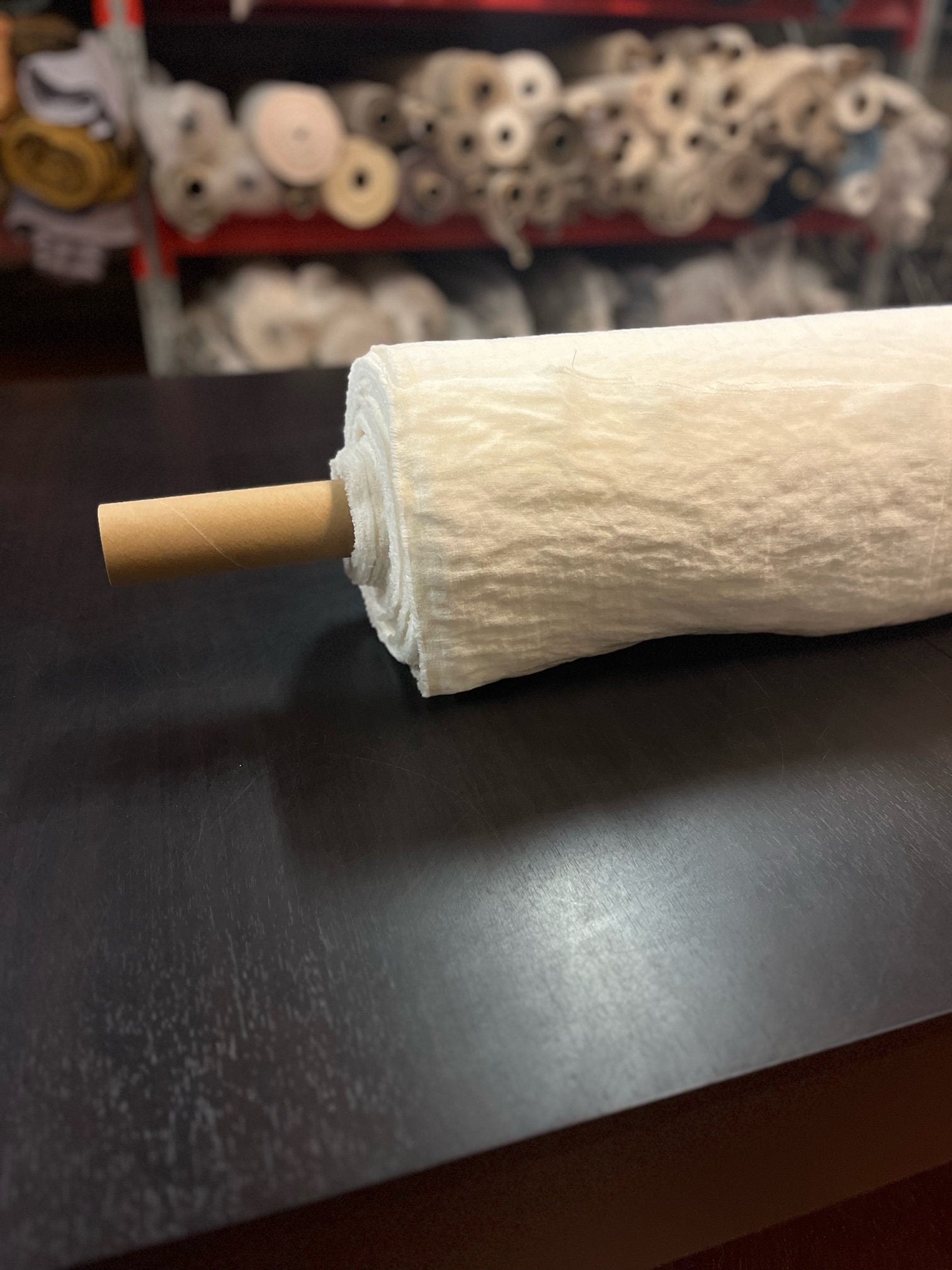 Soft White Linen Fabric: 110" Wide, Heavyweight BGO44EL