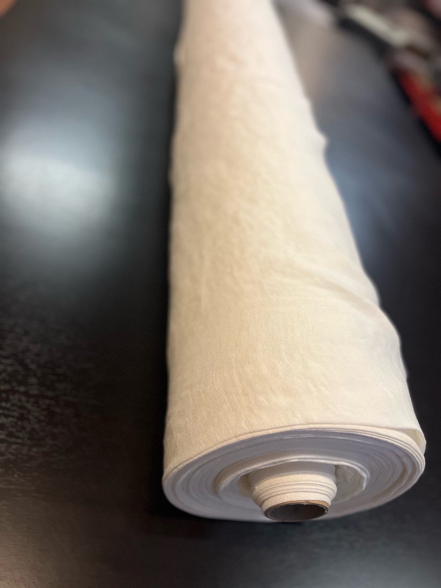 Stone Washed Linen Fabric: Natural White, Extra Wide 99"
