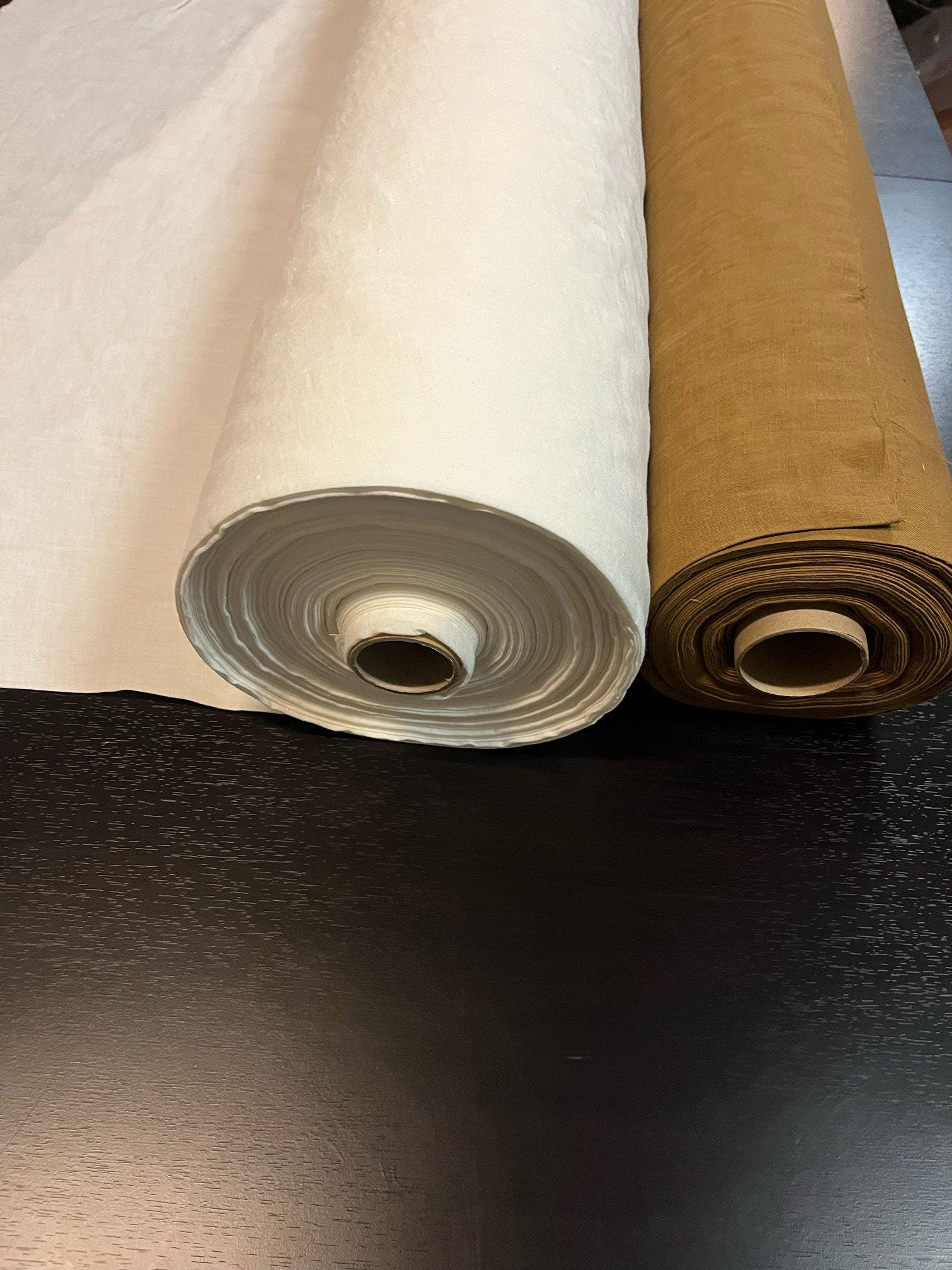 Extra Wide Hemp Fabric: Soft Natural White Linen (110 inch)
