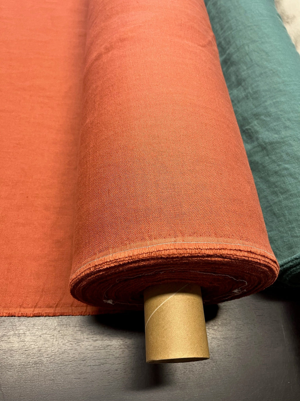 Brick Linen Fabric: 100% Natural, Heavy Weight Upholstery & Sewing