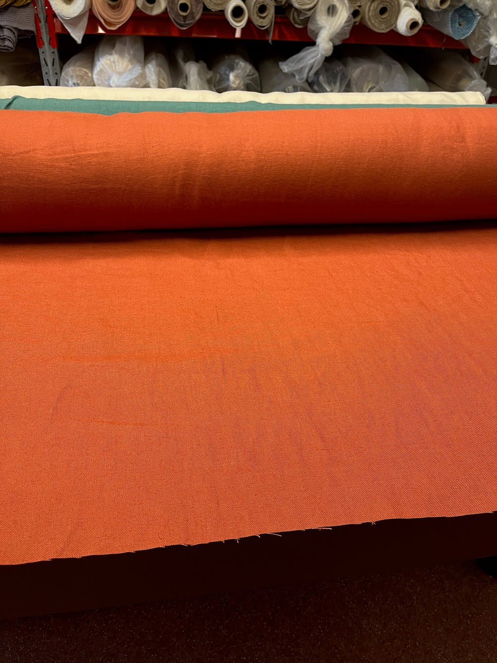 Brick Linen Fabric: 100% Natural, Heavy Weight Upholstery & Sewing