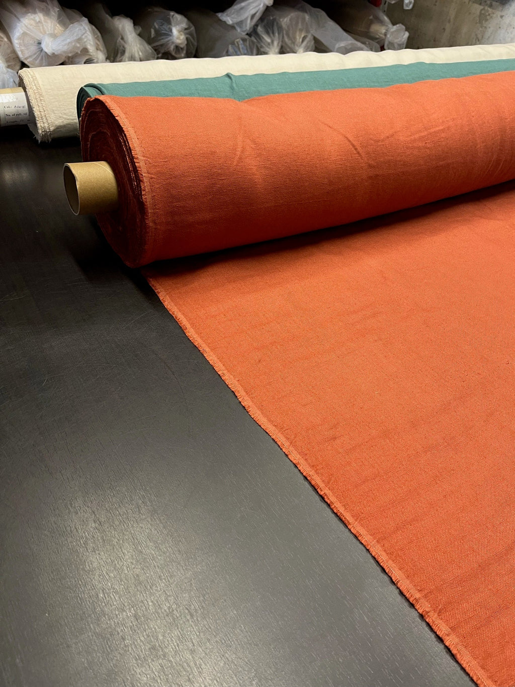 Brick Linen Fabric: 100% Natural, Heavy Weight Upholstery & Sewing