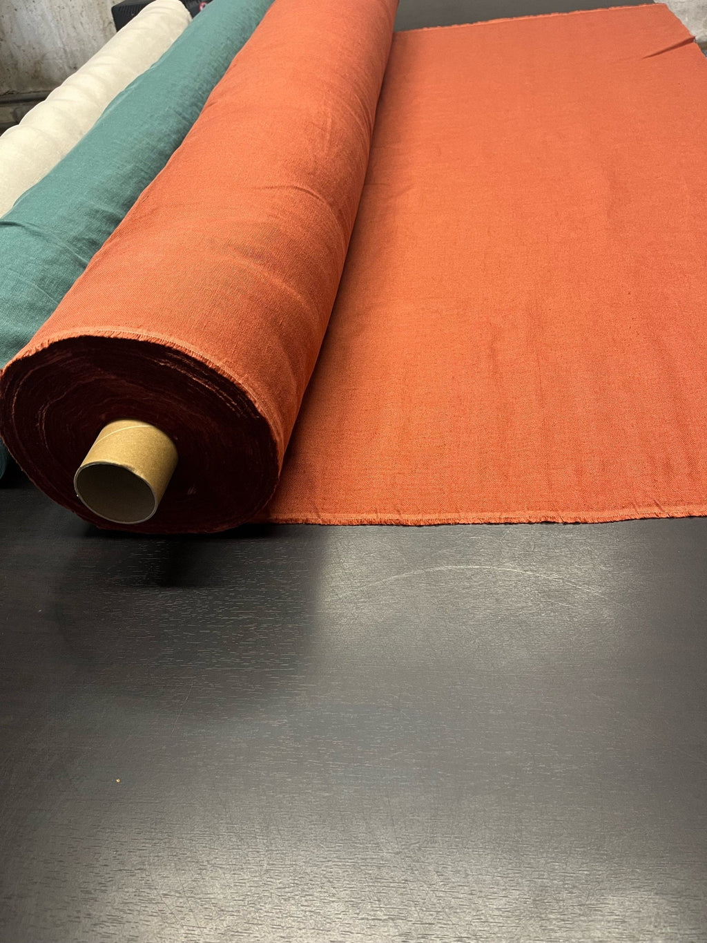 Brick Linen Fabric: 100% Natural, Heavy Weight Upholstery & Sewing