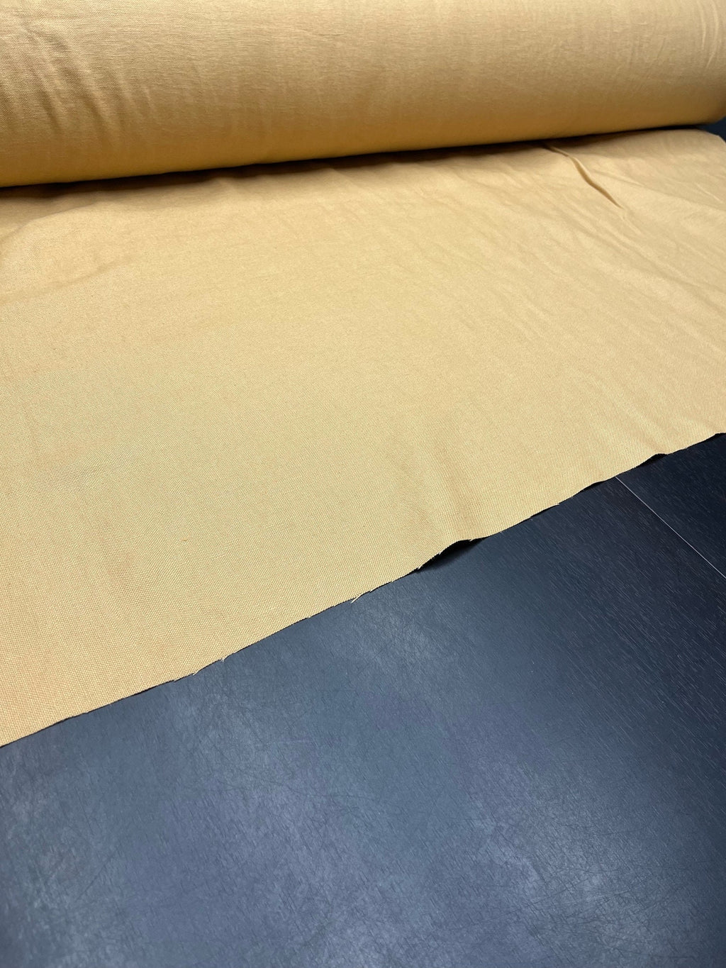 Heavy Linen Fabric: 100% Natural, Macaroon Beige, 145cm Wide