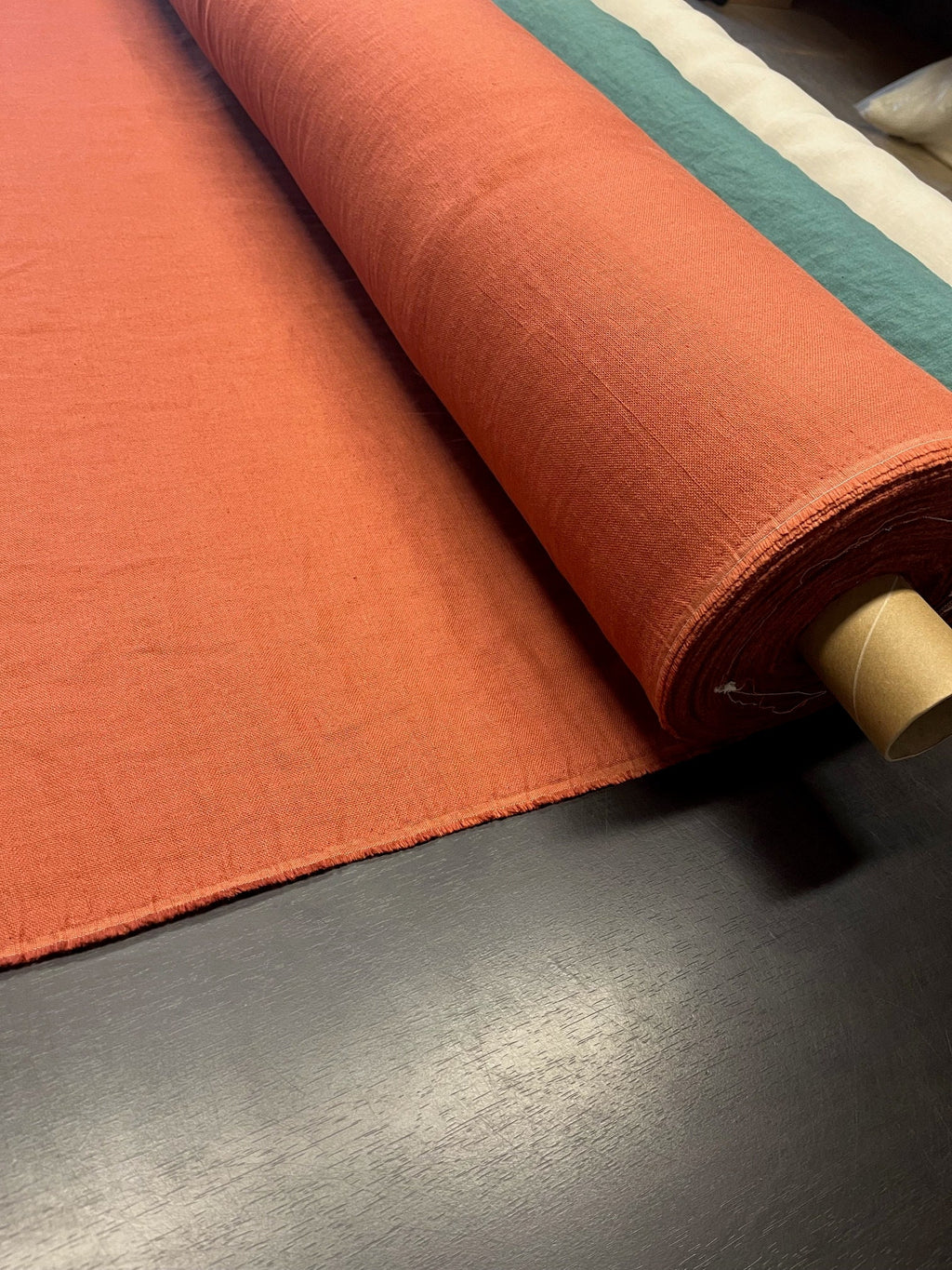Brick Linen Fabric: 100% Natural, Heavy Weight Upholstery & Sewing