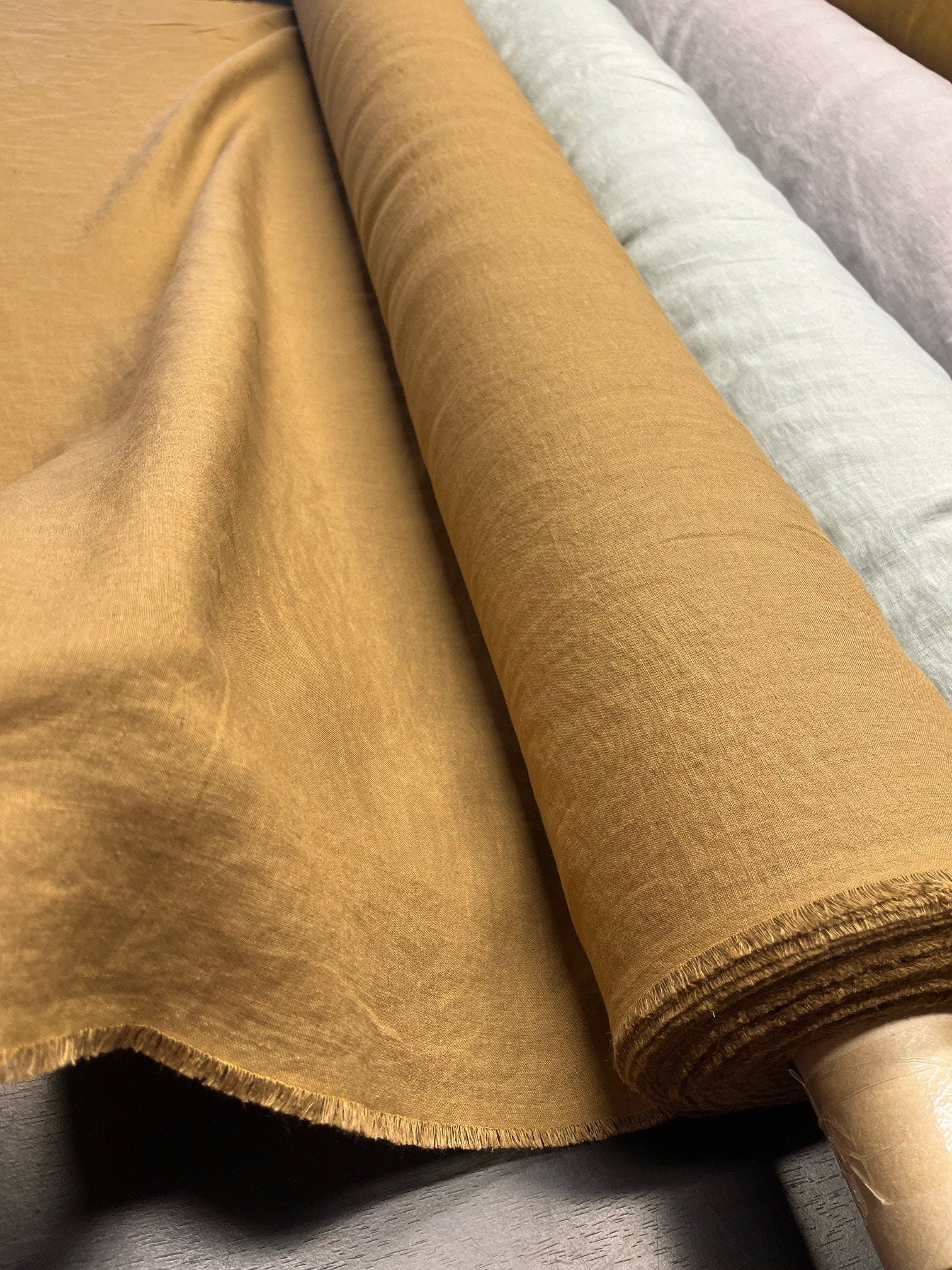 Natural Hemp Fabric: Medium Weight Linen for Sewing, Bedding (145cm Width)
