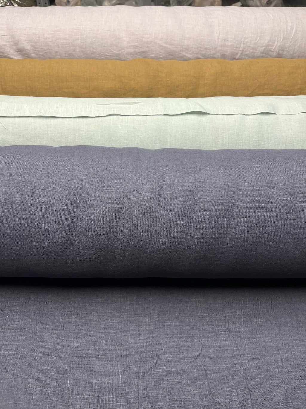 Blue Hemp Fabric: Natural Bedding & Apparel Sewing Linen (145cm Width)