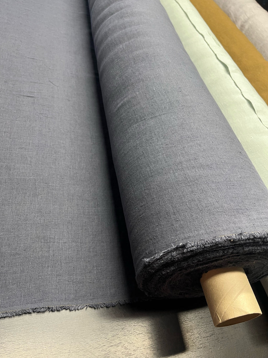 Dark Blue Hemp Fabric: 100% Natural, 145cm Wide, 200gsm