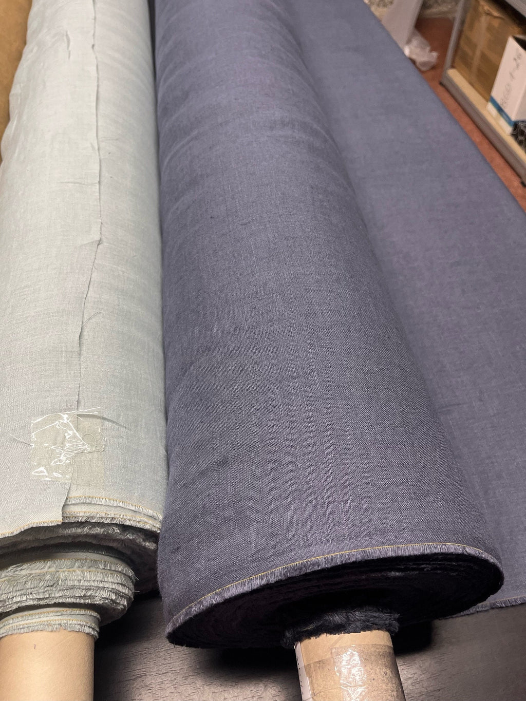 Dark Blue Hemp Fabric: 100% Natural, 145cm Wide, 240g