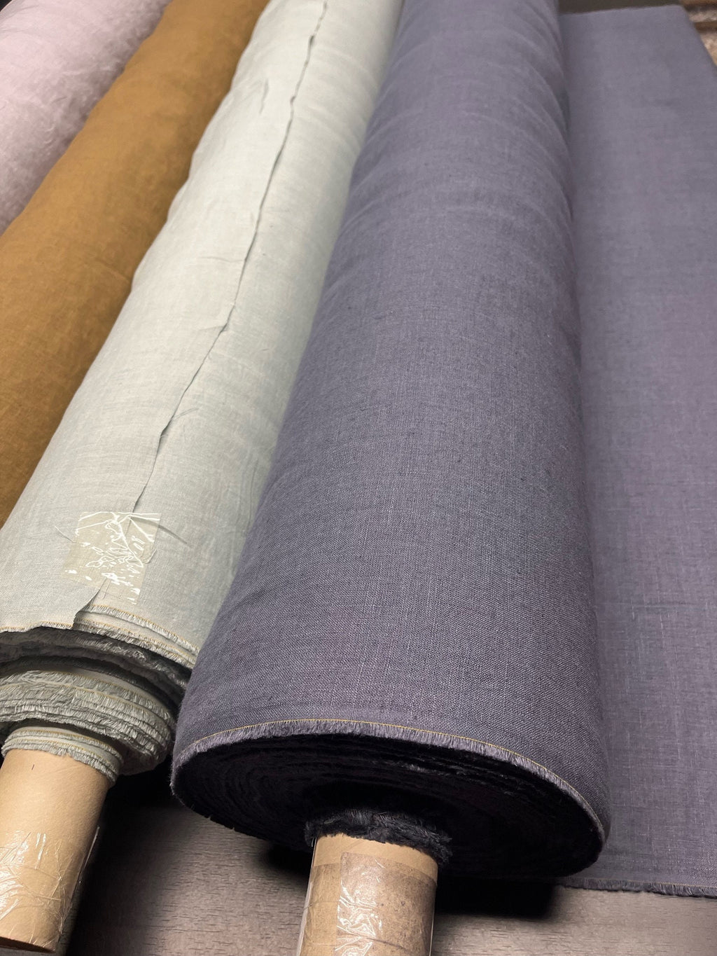 Dark Blue Hemp Fabric: 100% Natural, 145cm Wide, 240g