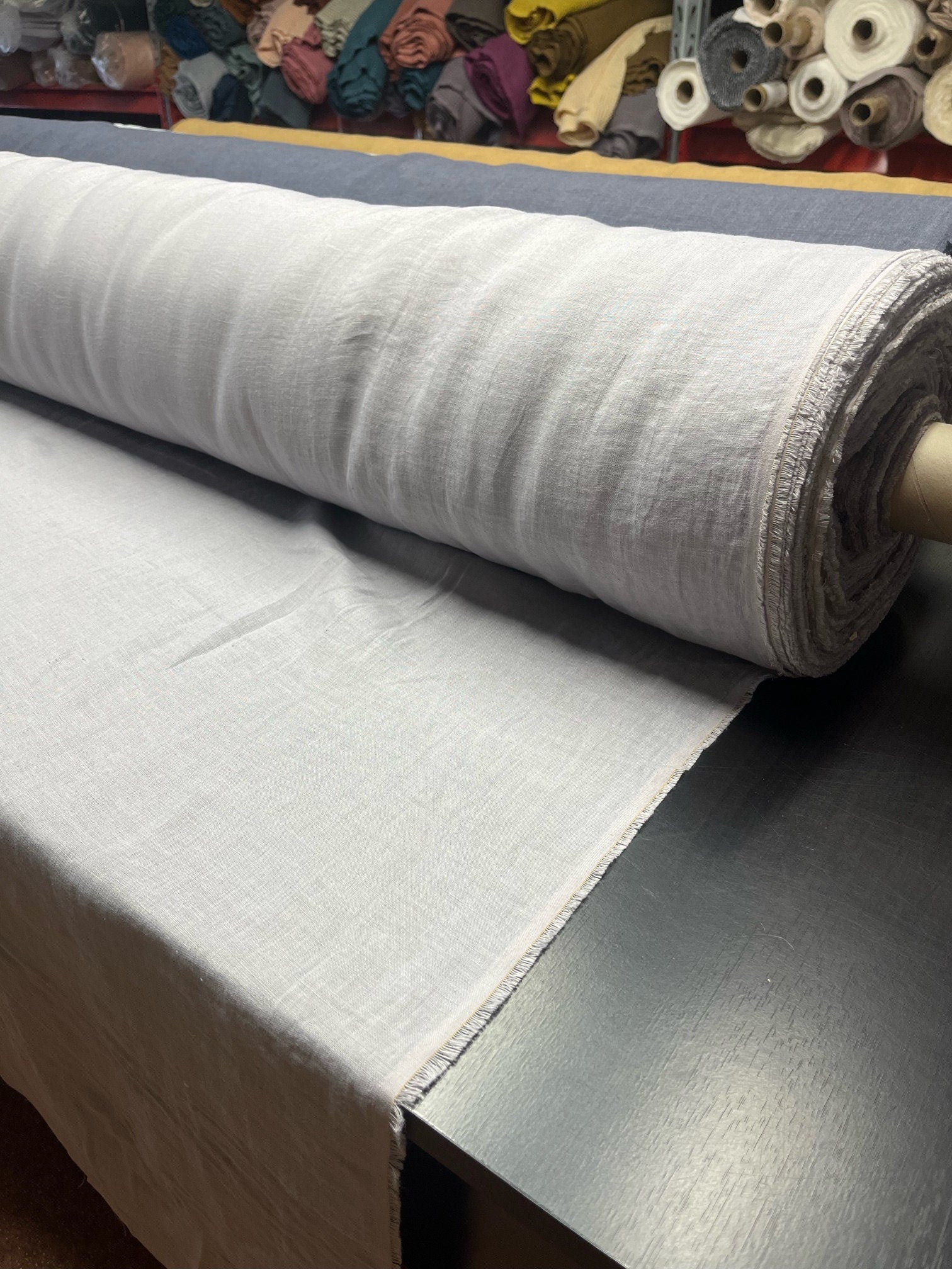 Light Grey Hemp Fabric: 100% Natural, 145cm Wide, Softened