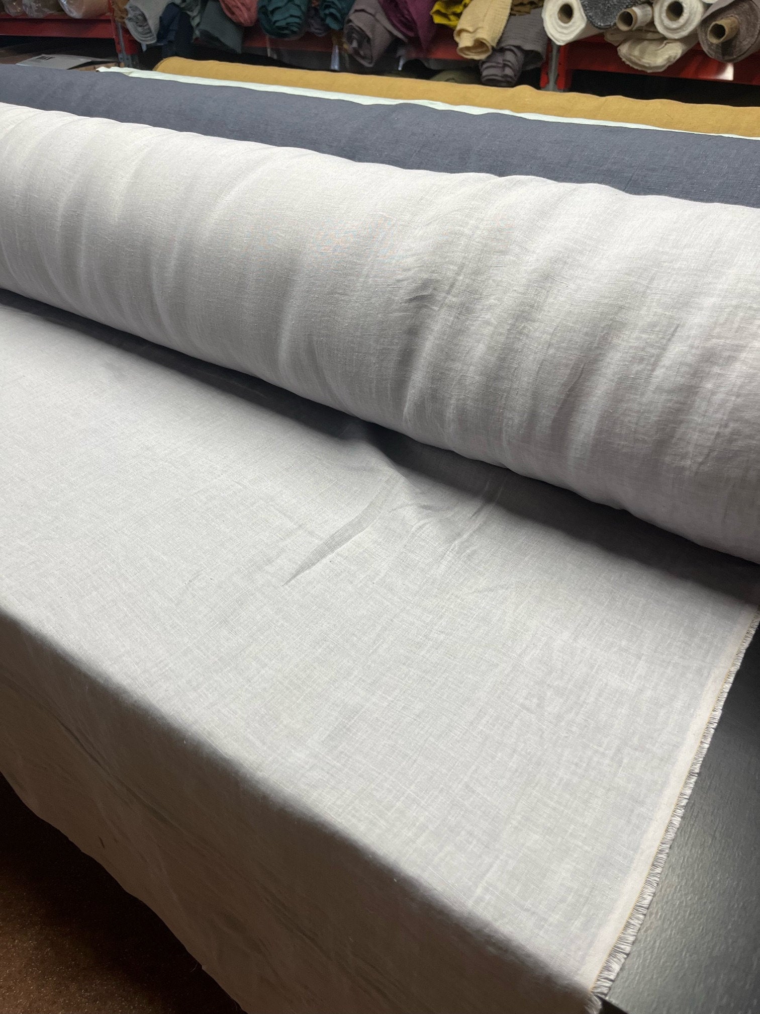 Light Grey Hemp Fabric: 100% Natural, 145cm Wide, Softened