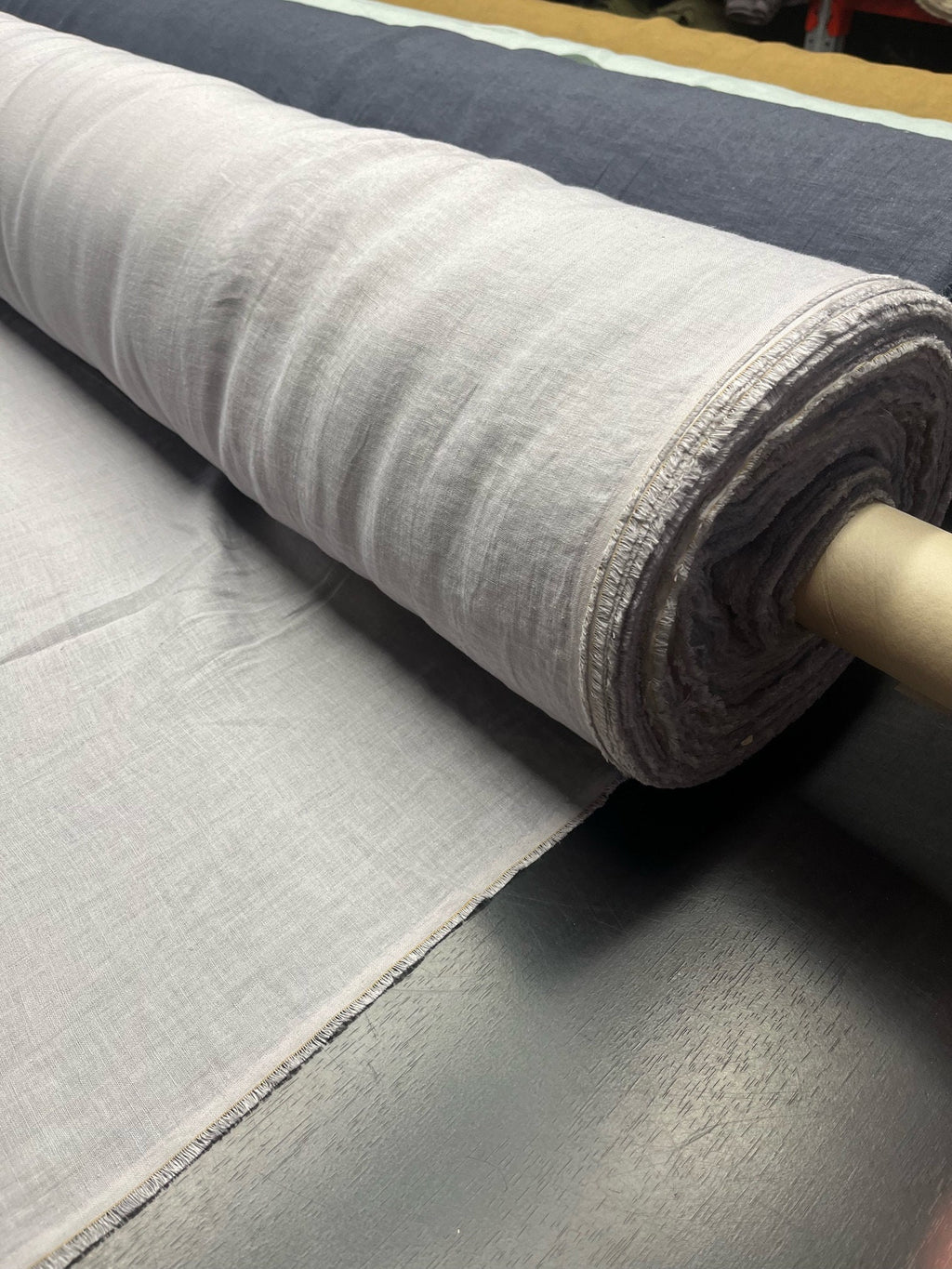 Blue-Grey Hemp Fabric: 100% Natural, 240g Bedding Linen, 145cm Wide