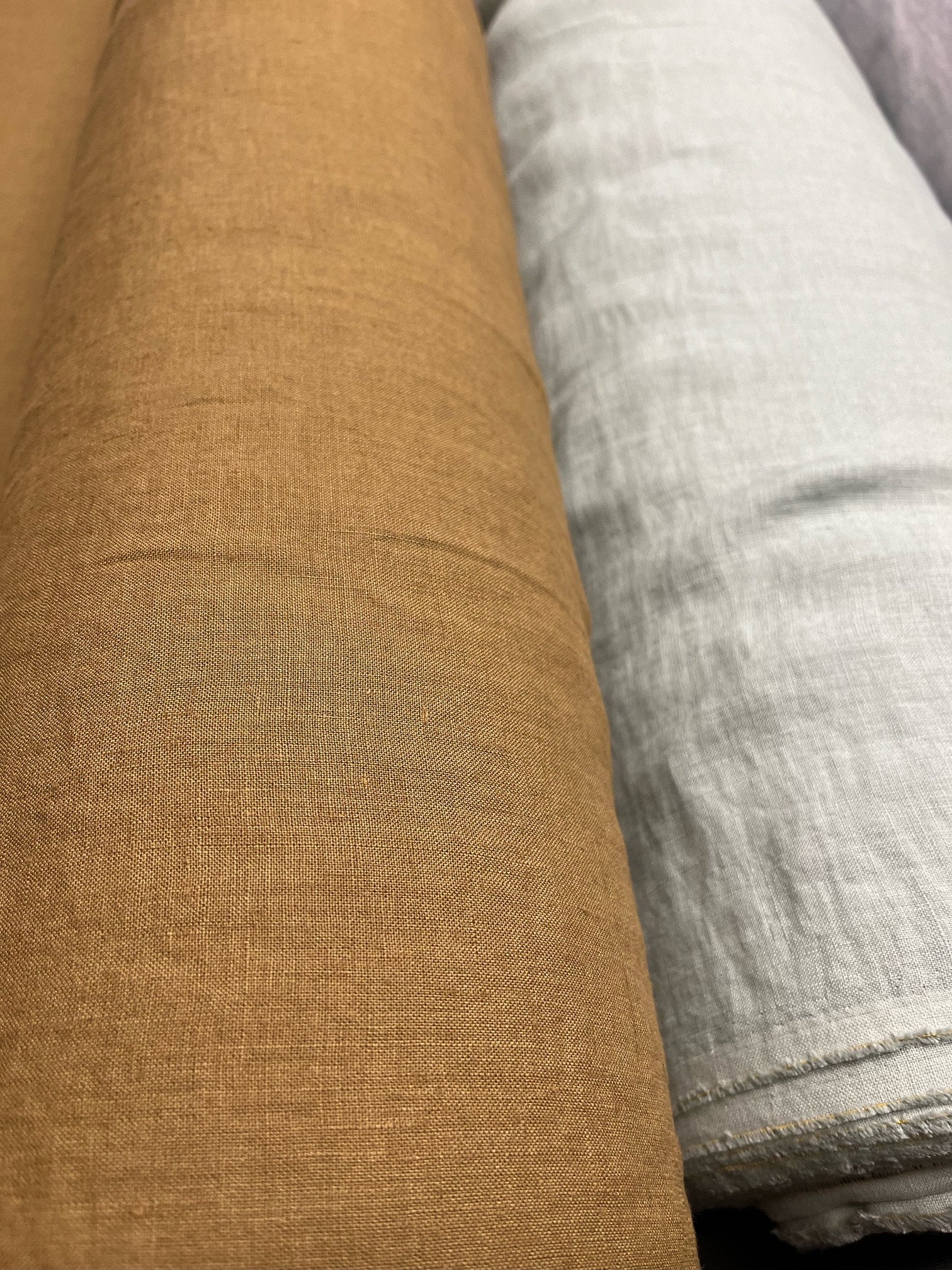 Natural Hemp Fabric: Spicy Brown, Medium Weight (145cm Width)
